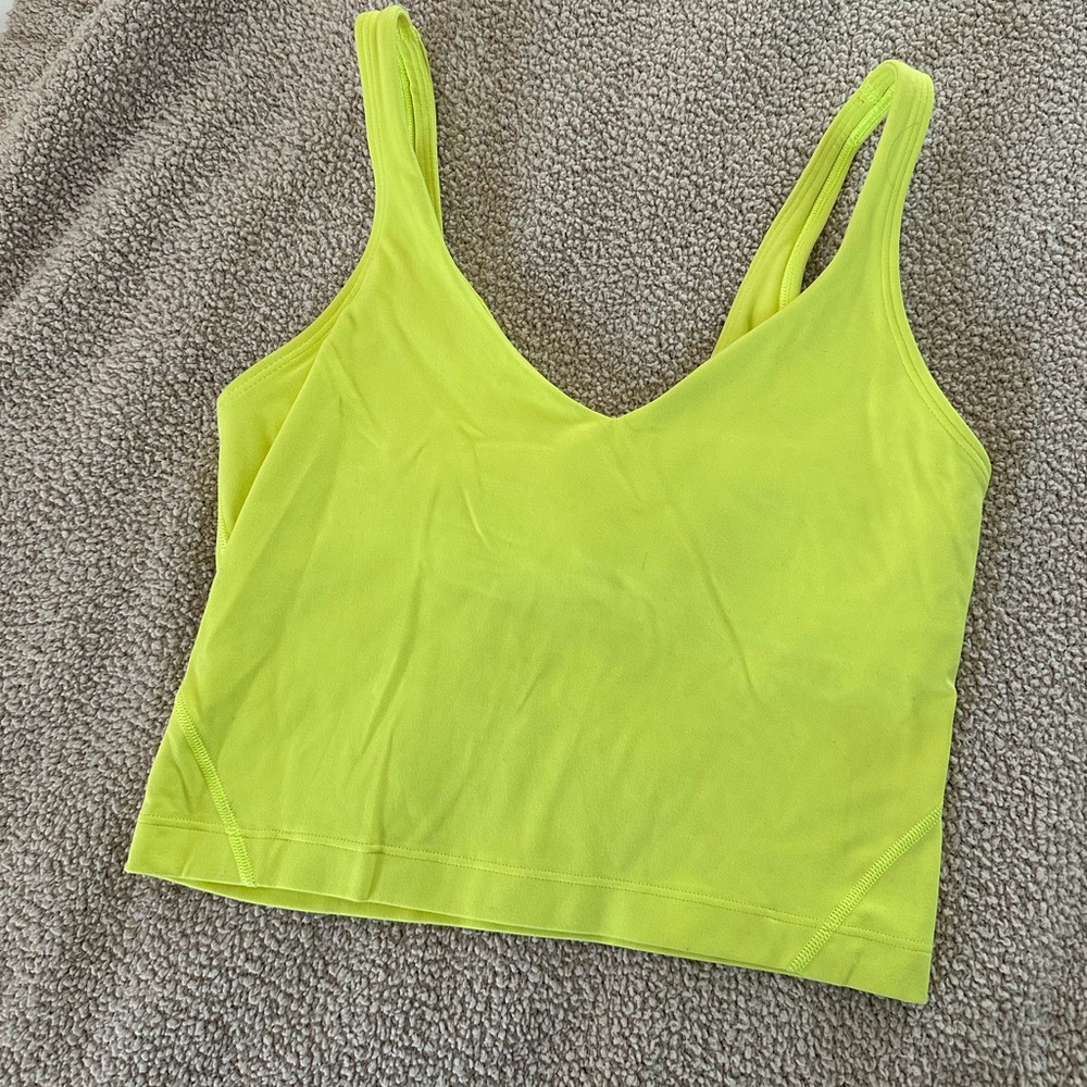 Lulu lemon neon yellow Align tank top